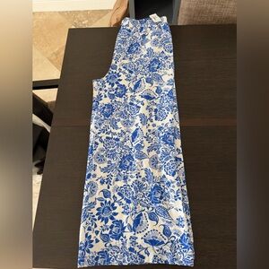 Chelsea Blue & White Floral Wide Leg Pants